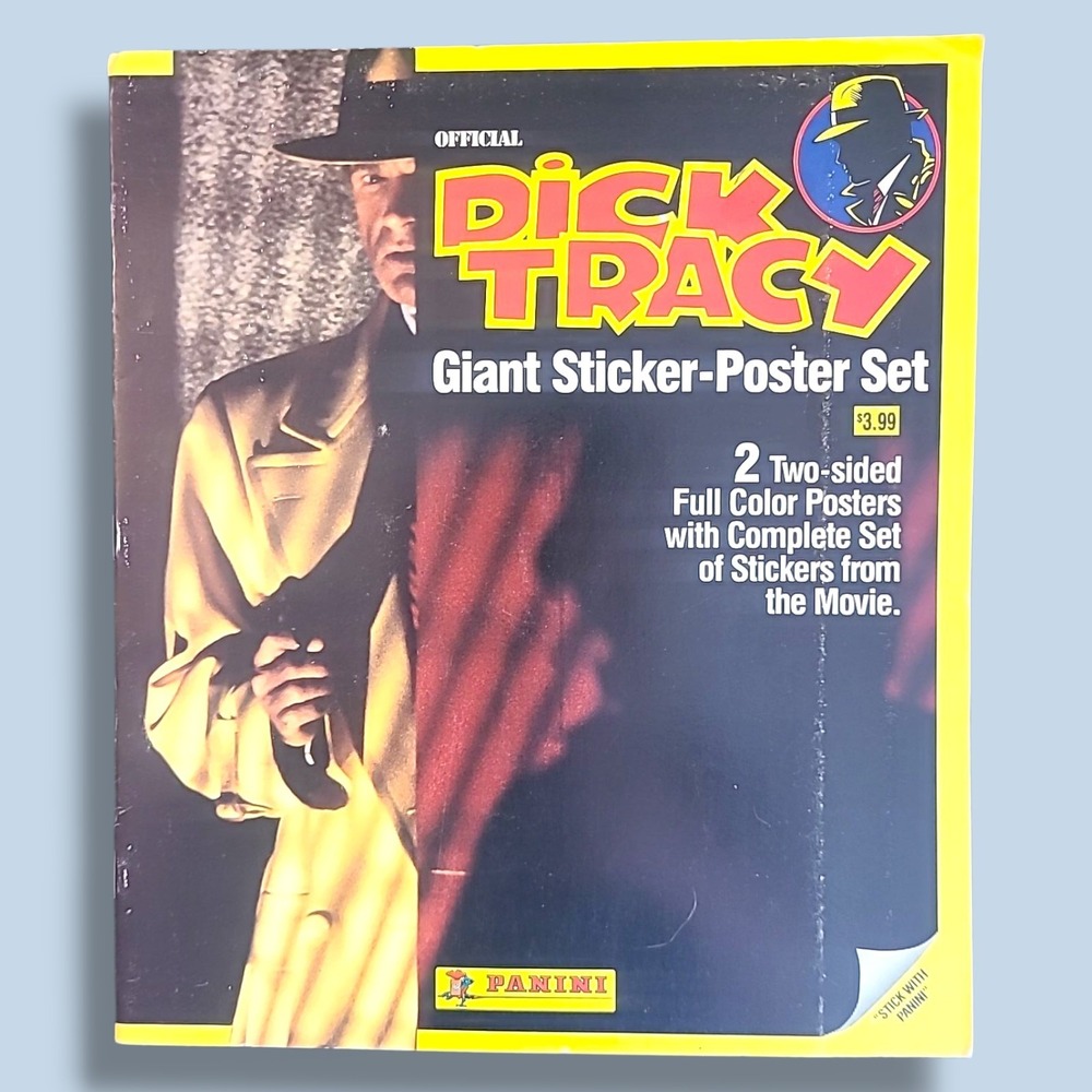 Official Dick Tracy‎ Giant Sticker Poster Set Panini 1990 Movie Promo Unused